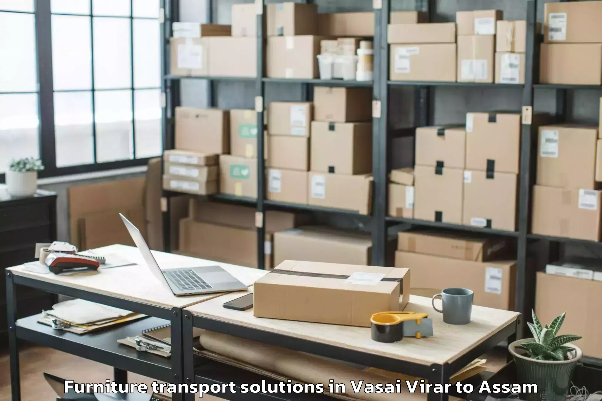 Quality Vasai Virar to Silapathar Furniture Transport Solutions